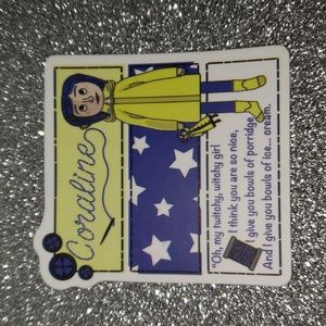 CORALINE Waterproof Sticker Quote